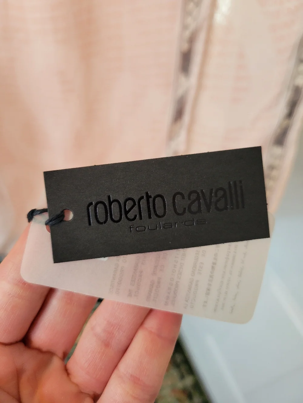 ROBERTO‎ CAVALLI FOULARDS 100% Silk NEW Pink Stola Scarf 70×180in